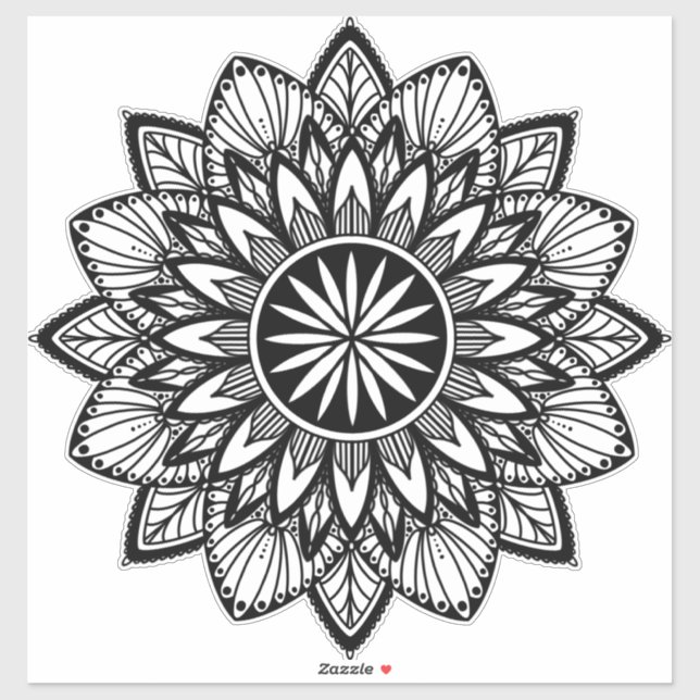 Flower Mandala Sticker | Mandala Sunflower (Sheet)