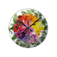 Flower Mandala Wall Clock