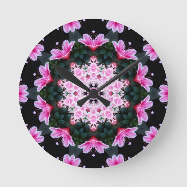 Flower Mandala Wall Clock (Front)