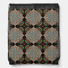 Flower Mandala Weave Drawstring Backpack