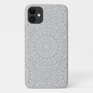 Flower Mandalal_MG_2221 BlackNWhite iPhone 11 Case