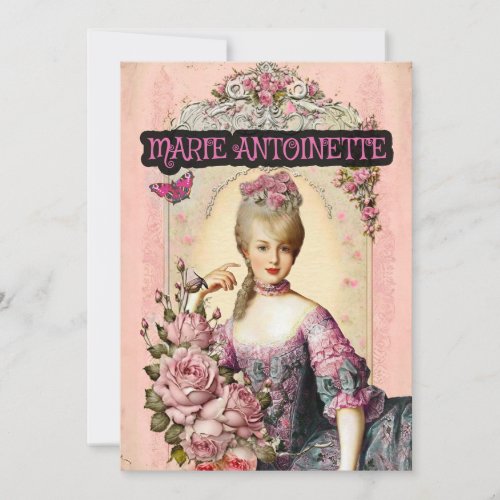 Flower Marie Antoinette Holiday Card
