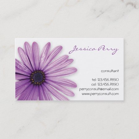 Flower Mark - Purple Business Card