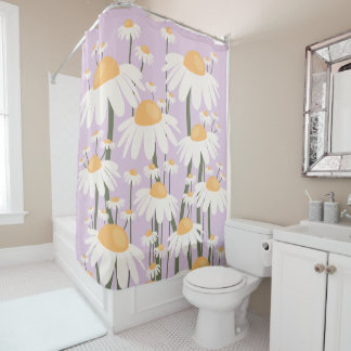 Flower Market Amsterdam Abstract Retro Daisies Shower Curtain