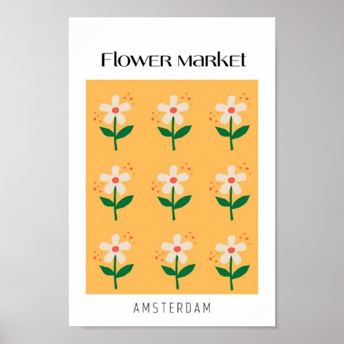Flower Market Amsterdam Poster