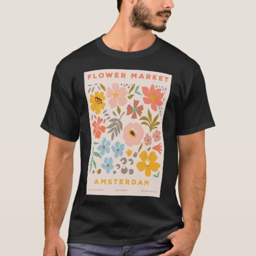 Flower Market Amsterdam  T_Shirt