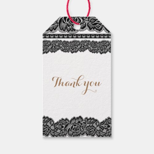 Flower Market Black and White Roses Gift Tags