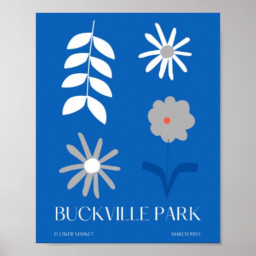 Flower Market Buckville Park 1995 Poster