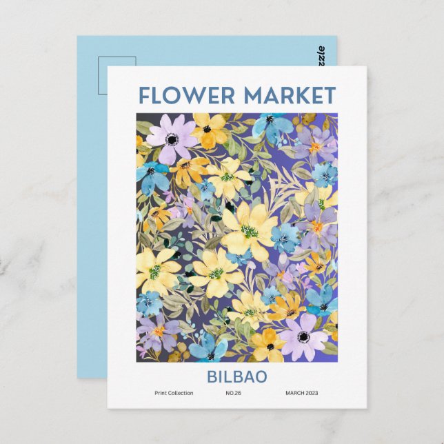 Flower Market Cities of the World Bilbao  Postcard (Front/Back)