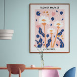 Flower Market Editable London Poster<br><div class="desc">Bring a burst of spring to your space with our gorgeous Flower Market Poster! This illustration is a whimsical representation of a bustling flower market, overflowing with vibrant blooms and life. The city name is fully editable, so you can choose your favorite city or make it your own. Whether you're...</div>