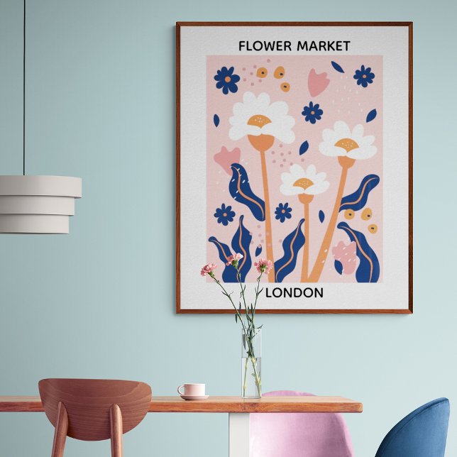 Flower Market Editable London Poster (Creator Uploaded)