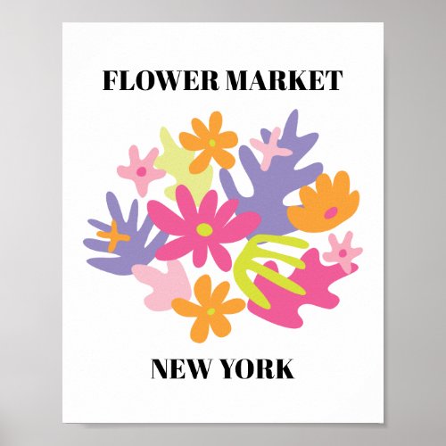 Flower Market Editable New York Poster