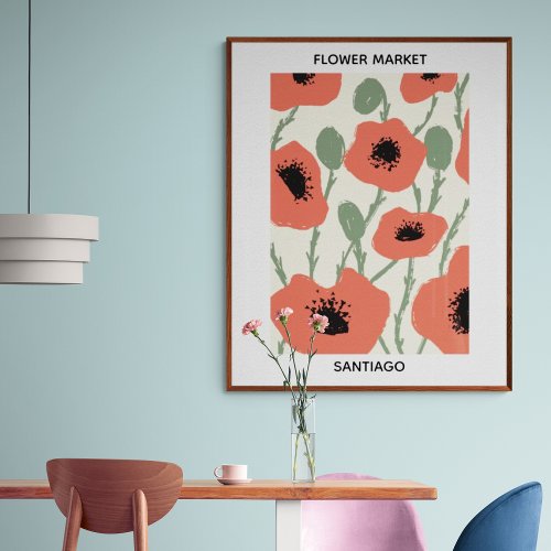 Flower Market Editable Santiago Poster