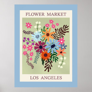 Flower Market, Los Angeles, Poster