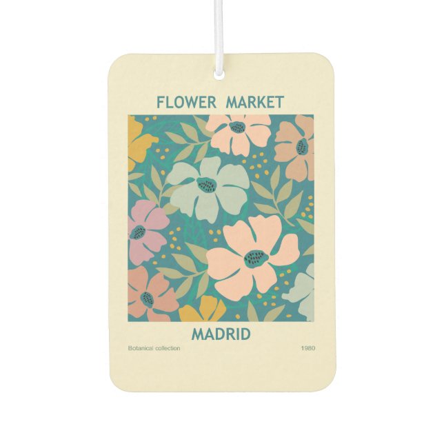 Flower Market Madrid Print Air Freshener (Front)