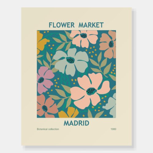 Flower Market Madrid Print Foam Board