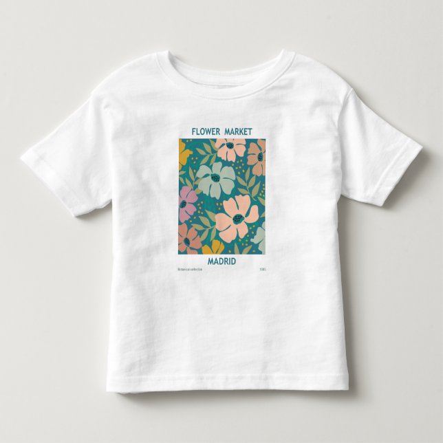 Flower Market Madrid Print Toddler T-shirt (Front)