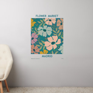 Flower Market Madrid Print Wall Decal