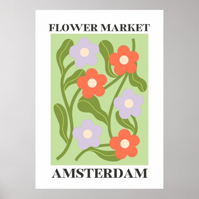 Flower market poster for home decor (Front)