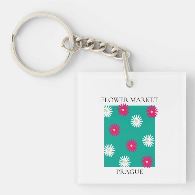 Flower Market - Prague Keychain (Front)
