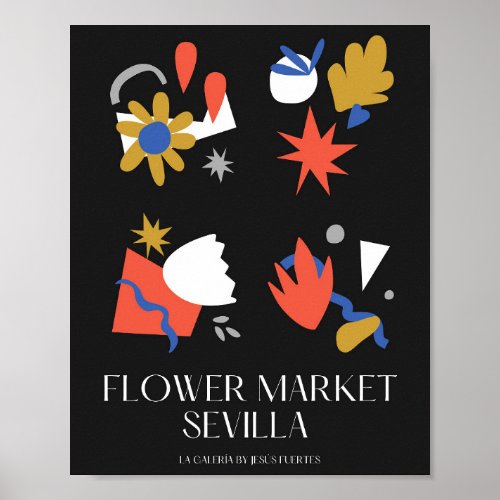 Flower Market Seville Poster