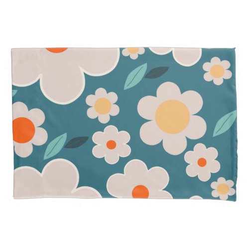 Flower Market Stockholm Abstract Retro Flowers Pillow Case