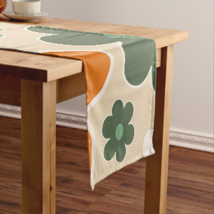 Flower Market Tokyo Floral Art Retro Flowers Short Table Runner