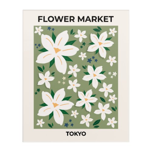 Flower Market Tokyo Modern Floral Pattern Decor