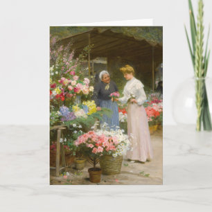 Flower Market   Victor Gabriel Gilbert Card