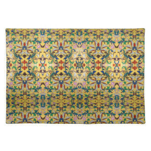 Flower Market Vintage Yellow Wildflower Botanical Cloth Placemat