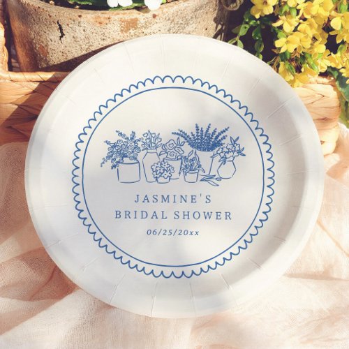 Flower Market Whimsical Bridal Shower Paper Plates