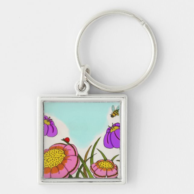 Flower Meadow Keychain (Front)