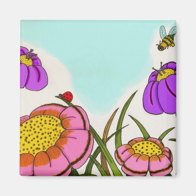 Flower Meadow Magnet (Front)