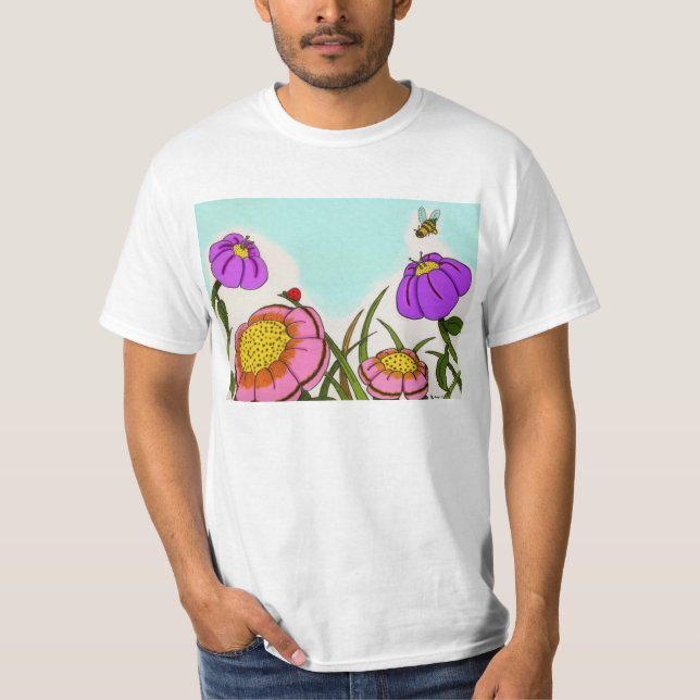 Flower Meadow Mens Value T-Shirt (Front)