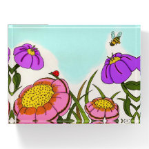 Flower Meadow Rectangular Paperweight