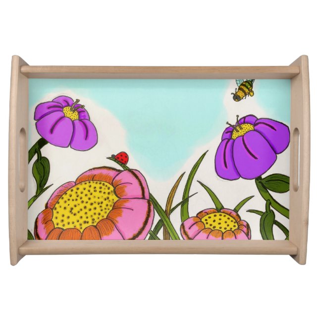 Flower Meadow Serving Tray (Front)