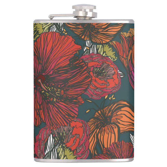 Flower Medley Flask (Front)