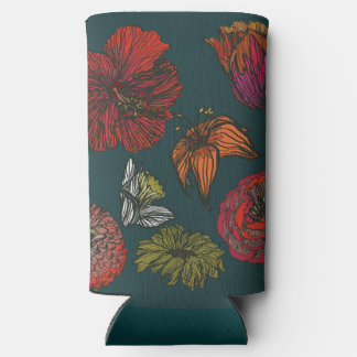 flower medley ii  seltzer can cooler