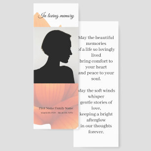 Flower memorial bookmarks