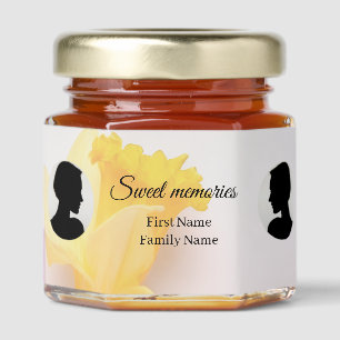 Flower memorial honey jar favor favors