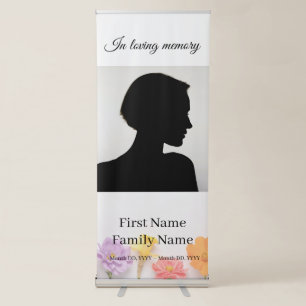 Flower memorial retractable banner