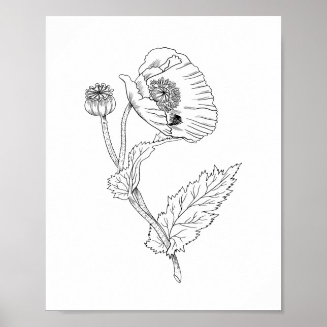 Flower Minimalist Poster Paper (Matte) (Front)
