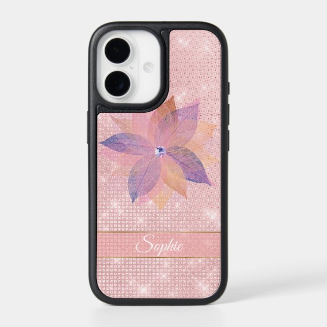 Flower Mirage Pink Lights Otterbox iPhone Case (Back)