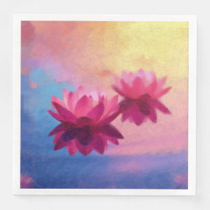 Flower Mirror Paper Dinner Napkins