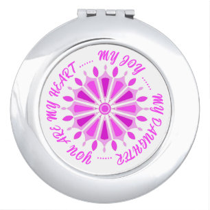 FLOWER MODERN GIFT FROM MOM DAD SISTER SON BOSS COMPACT MIRROR