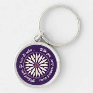 FLOWER MODERN GIFT FROM MOM DAD SISTER SON BOSS KEYCHAIN