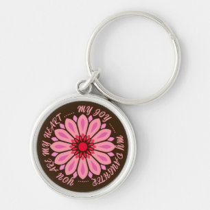FLOWER MODERN GIFT FROM MOM DAD SISTER SON BOSS KEYCHAIN