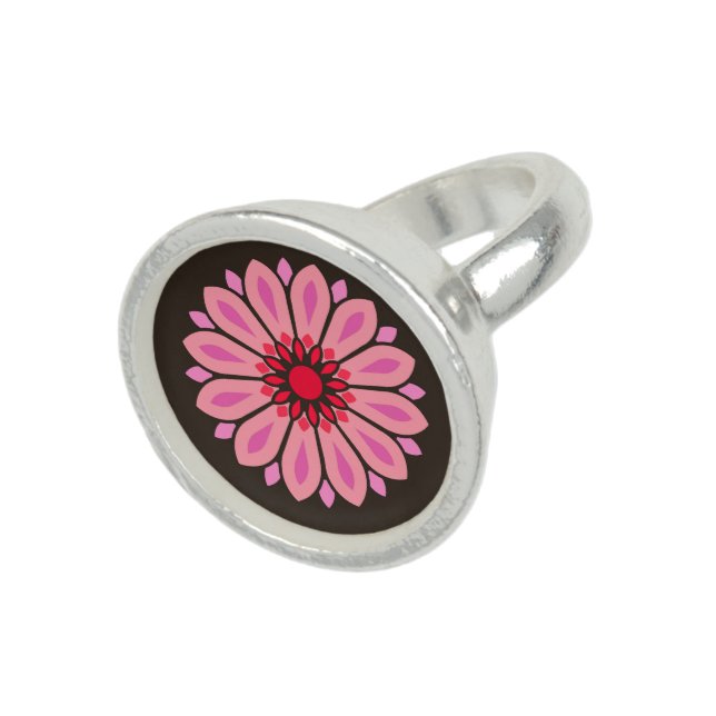FLOWER MODERN GIFT FROM MOM DAD SISTER SON BOSS RING (Top)