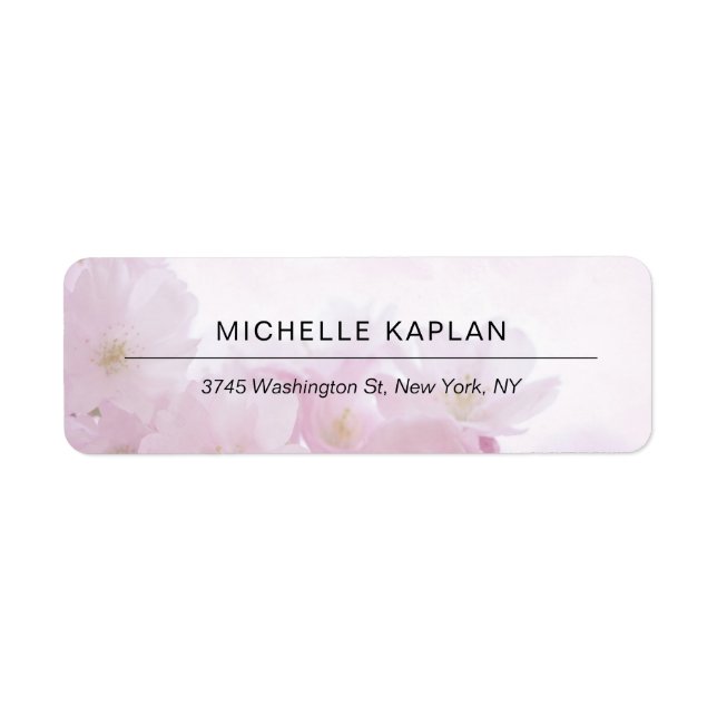 Flower Modern Minimalist Plain Professional Unique Label (Front)