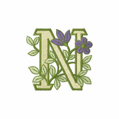 Flower Monogram Initial N | Zazzle